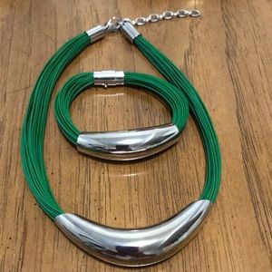 DSMK Designer Steel Necklace & Bracelet Set.